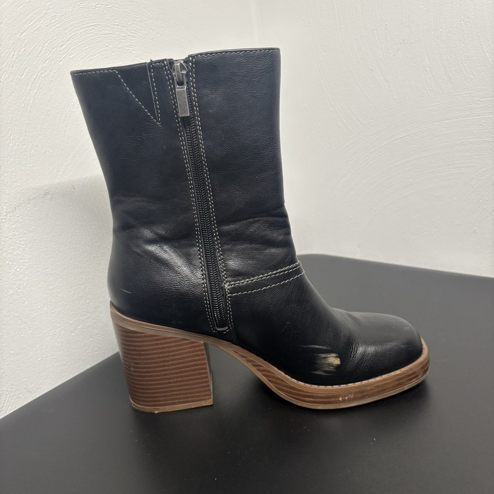 Sun‎ Stone Women's Size 8M Aimee Tall Zip Up Knee Medium Boots Shoes Chunky - Picture 4 of 12
